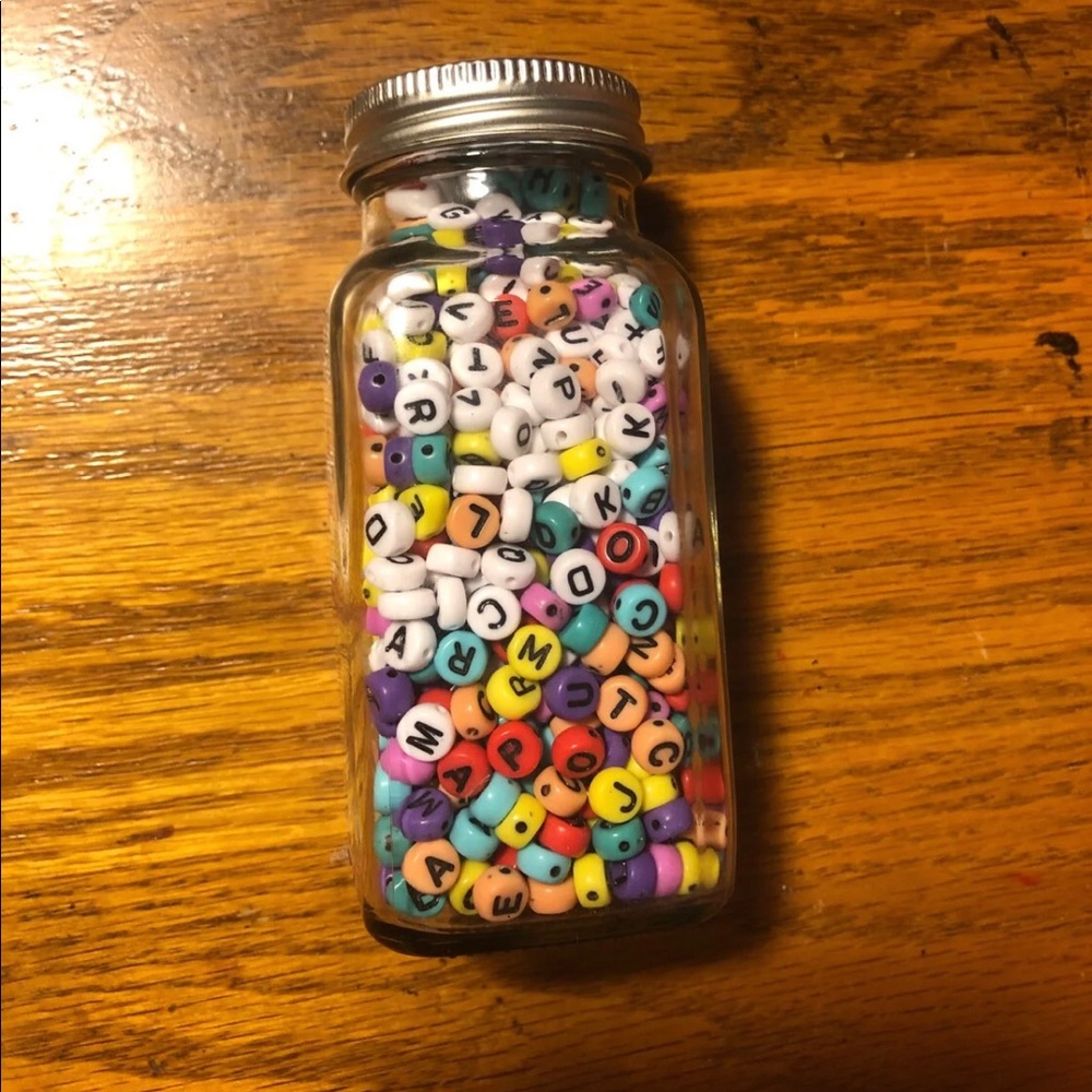 Jar of Beads for crafts